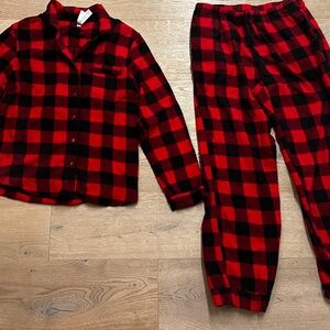 Stars Above Red & Black Checkered Pajamas Set - Size M